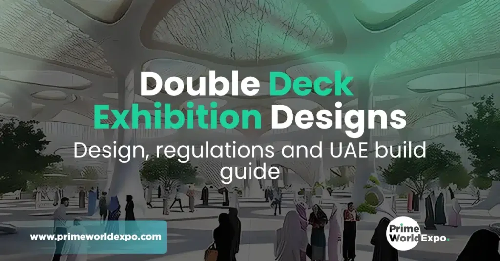 Double deck exhibition stand design UAE