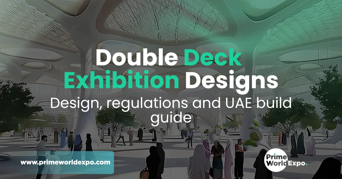 Double deck exhibition stand design UAE